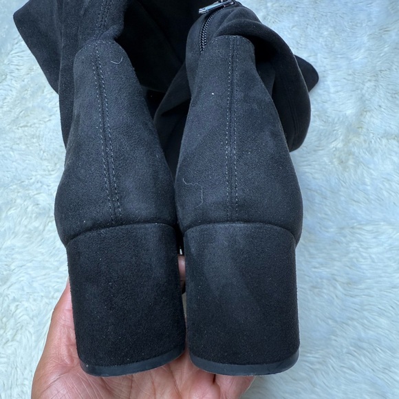 Sam Edelman Verona Boot Black Over the Knee Suede Boots Size 9 Heeled Boots - Picture 6 of 12